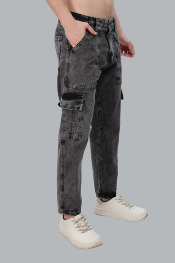 FADE BLACK 6 POCKET DENIM CARGO