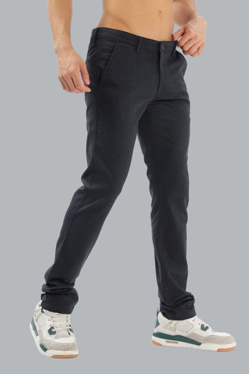 DARK BLUE PLAIN SLIM FIT TROUSER