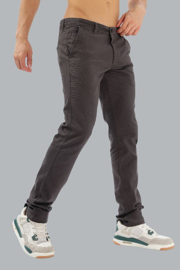 DUSTY BROWN PLAIN SLIM FIT TROUSER