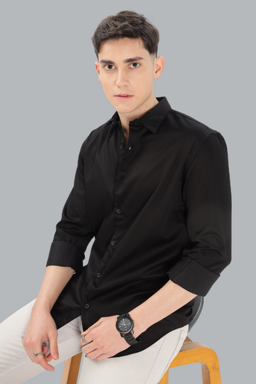 BLACK PLAIN SHIRT