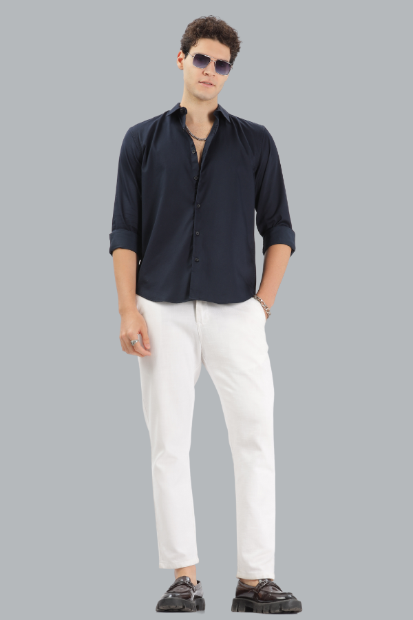 DARK BLUE PLAIN SHIRT