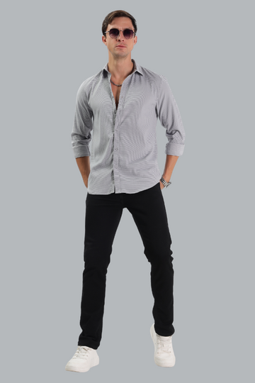 GREY TEXTURED SHIRT