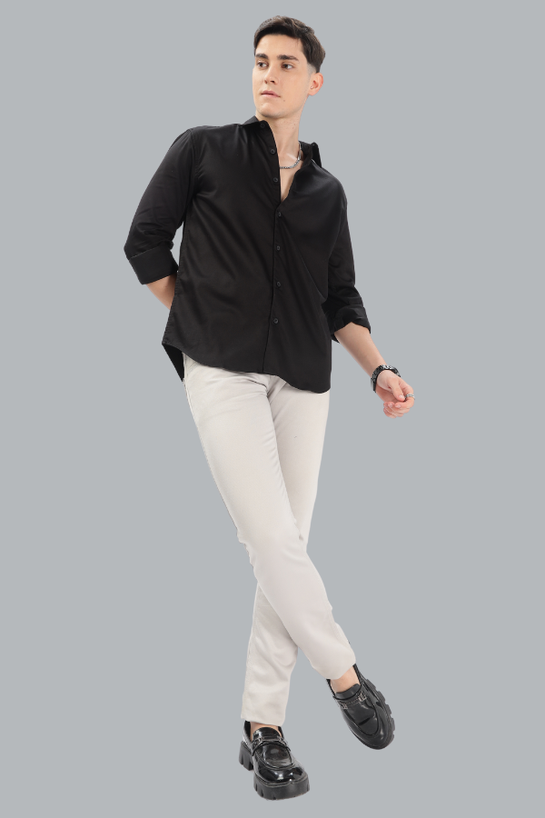 BLACK PLAIN SHIRT
